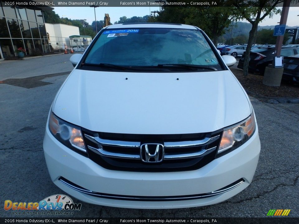 2016 Honda Odyssey EX-L White Diamond Pearl / Gray Photo #8