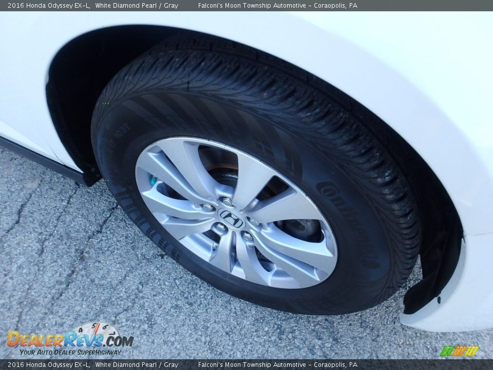 2016 Honda Odyssey EX-L White Diamond Pearl / Gray Photo #9