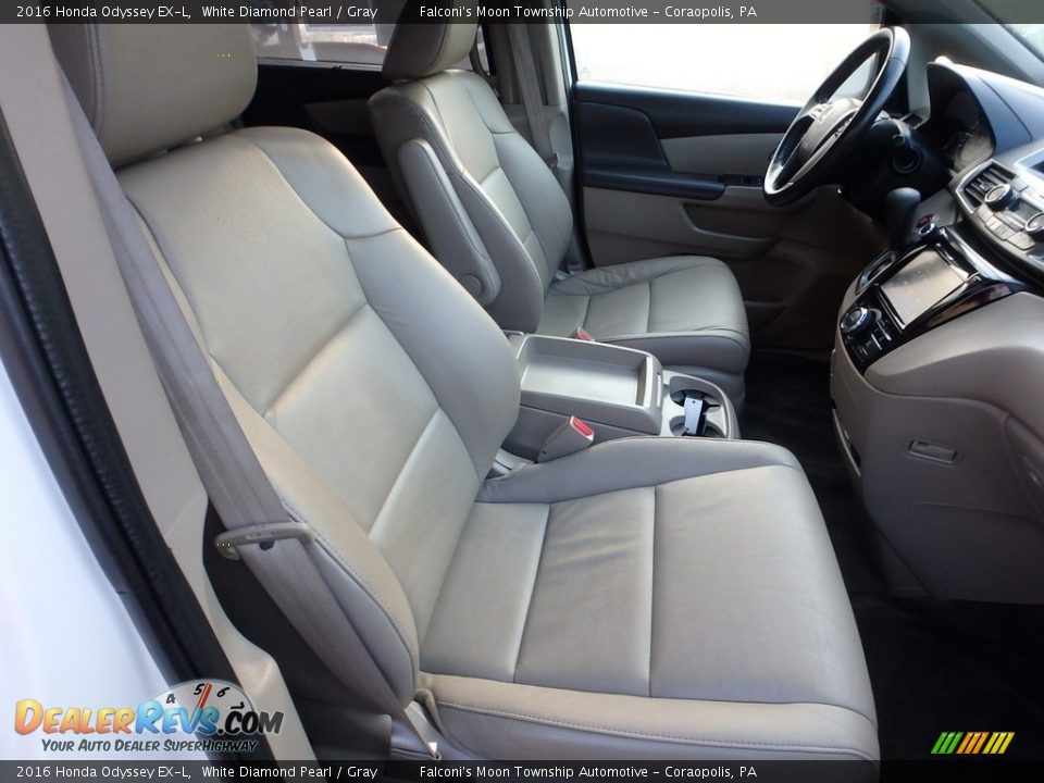 2016 Honda Odyssey EX-L White Diamond Pearl / Gray Photo #10