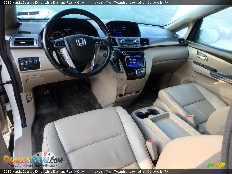2016 Honda Odyssey EX-L White Diamond Pearl / Gray Photo #18