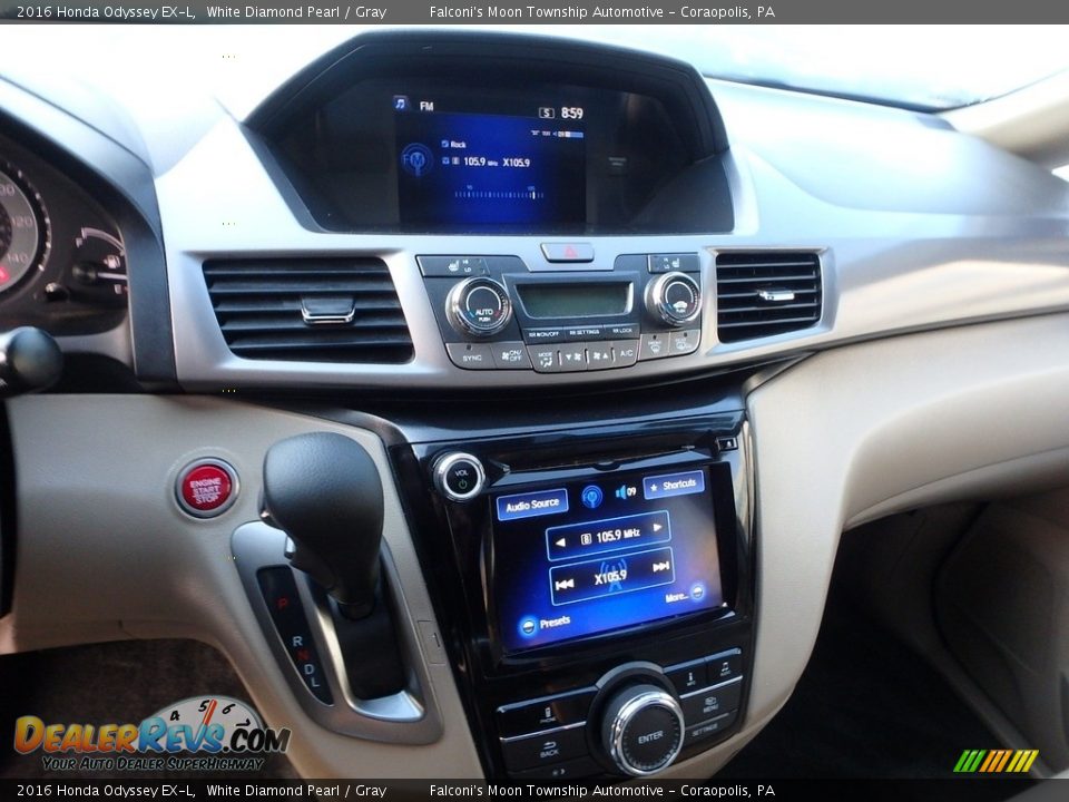 2016 Honda Odyssey EX-L White Diamond Pearl / Gray Photo #22