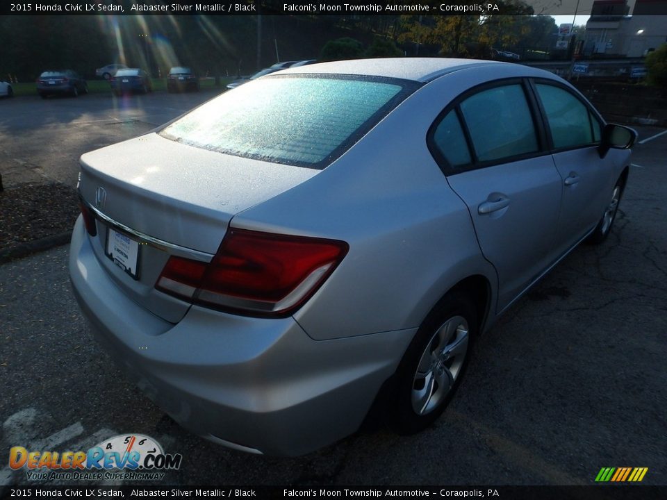 2015 Honda Civic LX Sedan Alabaster Silver Metallic / Black Photo #5