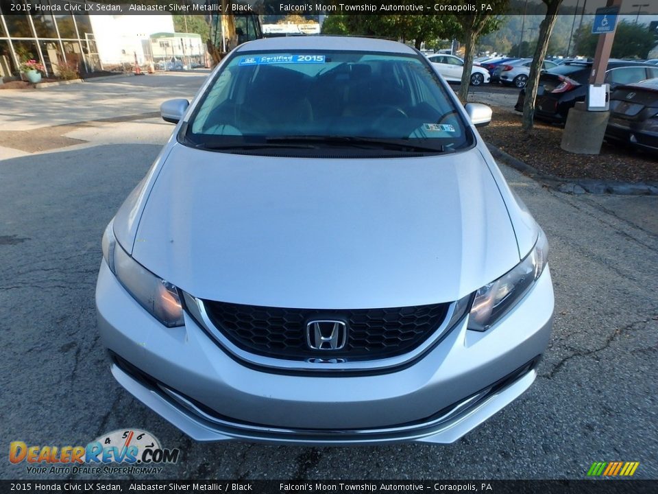 2015 Honda Civic LX Sedan Alabaster Silver Metallic / Black Photo #7