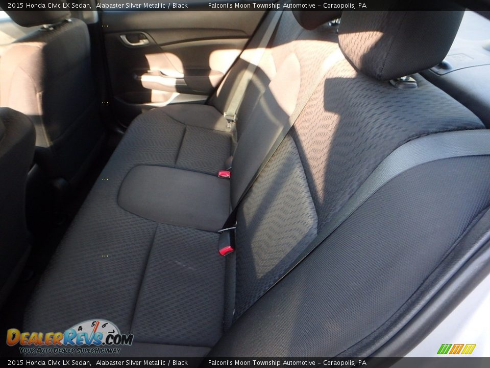 2015 Honda Civic LX Sedan Alabaster Silver Metallic / Black Photo #15