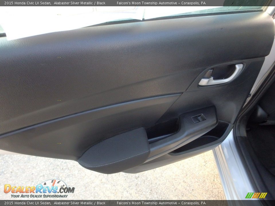 2015 Honda Civic LX Sedan Alabaster Silver Metallic / Black Photo #17