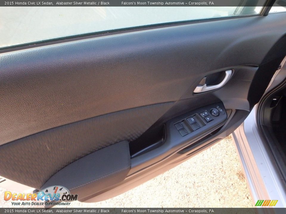 2015 Honda Civic LX Sedan Alabaster Silver Metallic / Black Photo #18