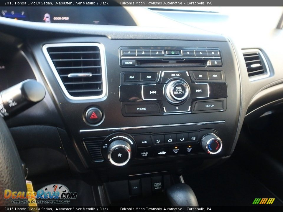 2015 Honda Civic LX Sedan Alabaster Silver Metallic / Black Photo #22