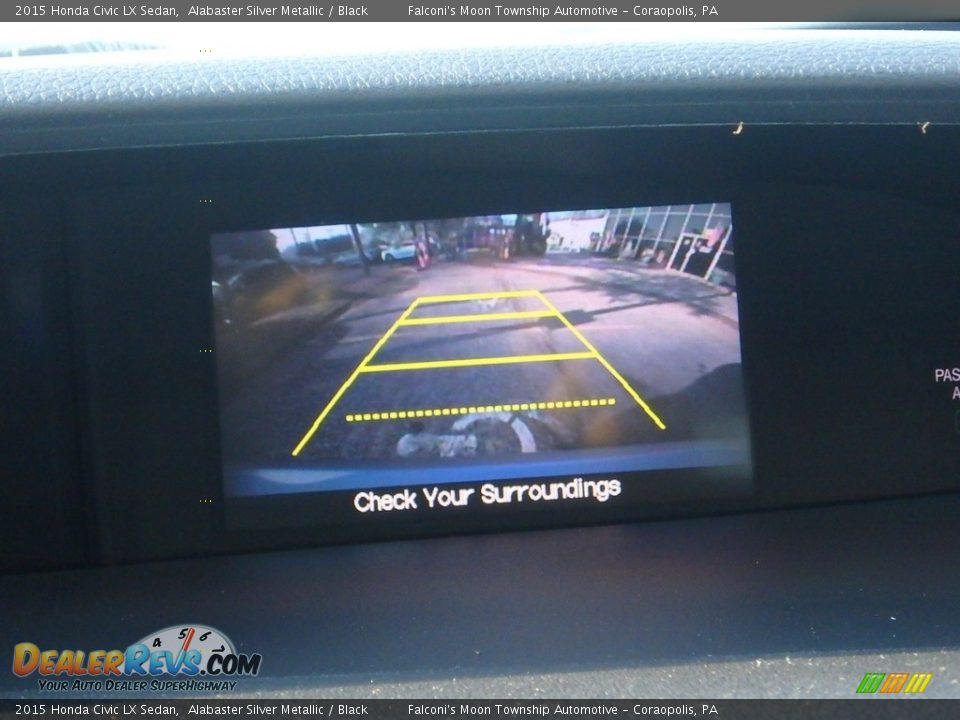 2015 Honda Civic LX Sedan Alabaster Silver Metallic / Black Photo #25