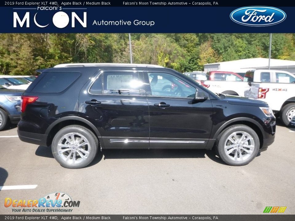 2019 Ford Explorer XLT 4WD Agate Black / Medium Black Photo #1