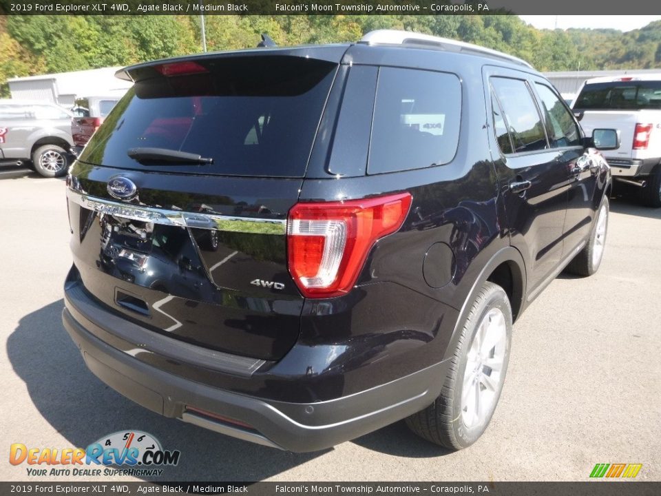 2019 Ford Explorer XLT 4WD Agate Black / Medium Black Photo #2