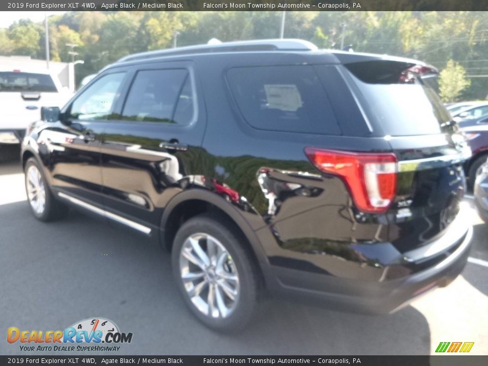 2019 Ford Explorer XLT 4WD Agate Black / Medium Black Photo #6