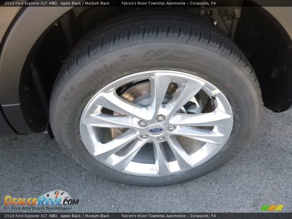 2019 Ford Explorer XLT 4WD Agate Black / Medium Black Photo #7