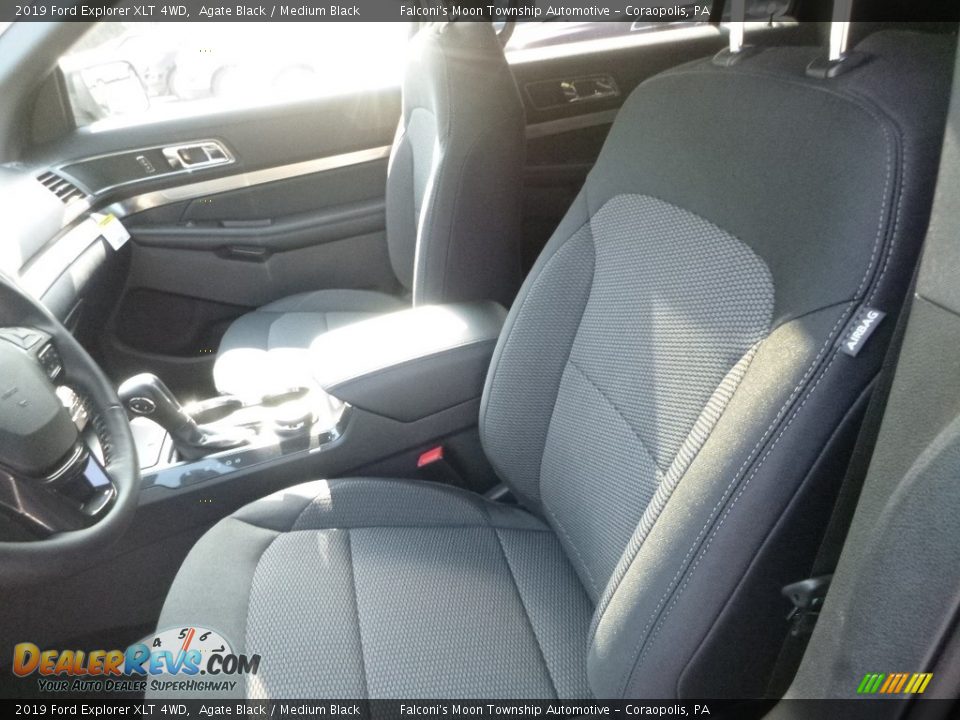 2019 Ford Explorer XLT 4WD Agate Black / Medium Black Photo #11