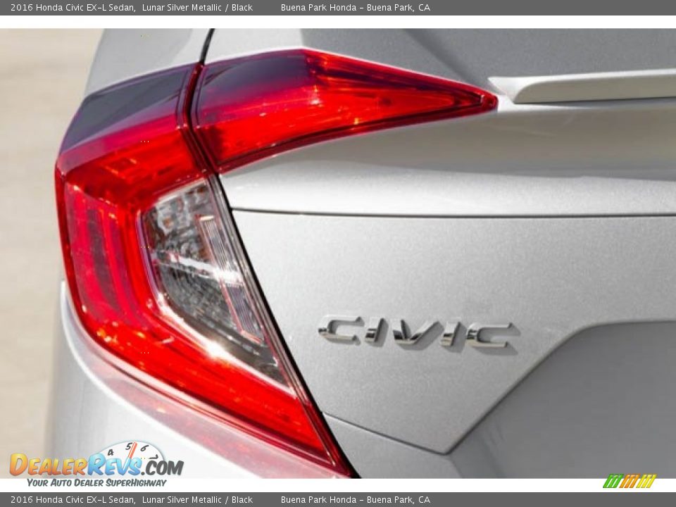 2016 Honda Civic EX-L Sedan Lunar Silver Metallic / Black Photo #11