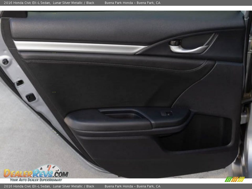 2016 Honda Civic EX-L Sedan Lunar Silver Metallic / Black Photo #34