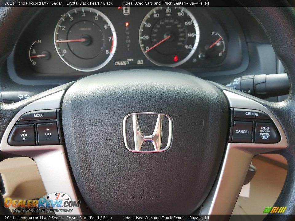 2011 Honda Accord LX-P Sedan Crystal Black Pearl / Black Photo #18