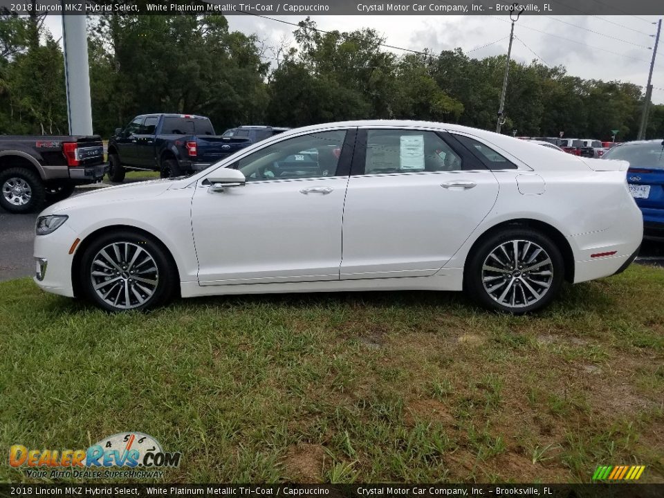 2018 Lincoln MKZ Hybrid Select White Platinum Metallic Tri-Coat / Cappuccino Photo #2