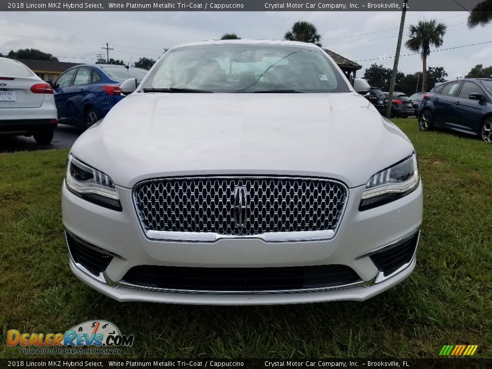 2018 Lincoln MKZ Hybrid Select White Platinum Metallic Tri-Coat / Cappuccino Photo #8