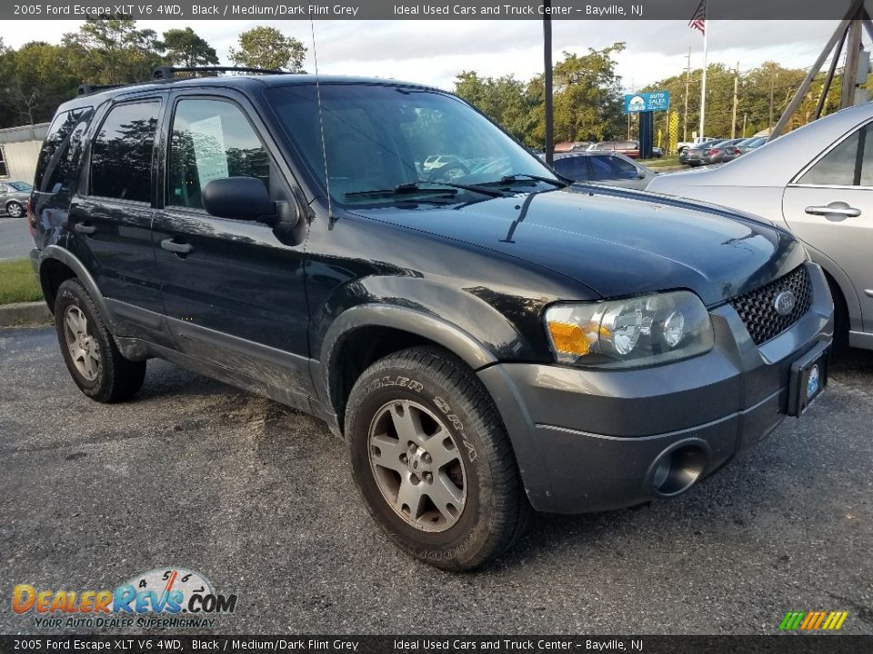 2005 Ford Escape XLT V6 4WD Black / Medium/Dark Flint Grey Photo #1