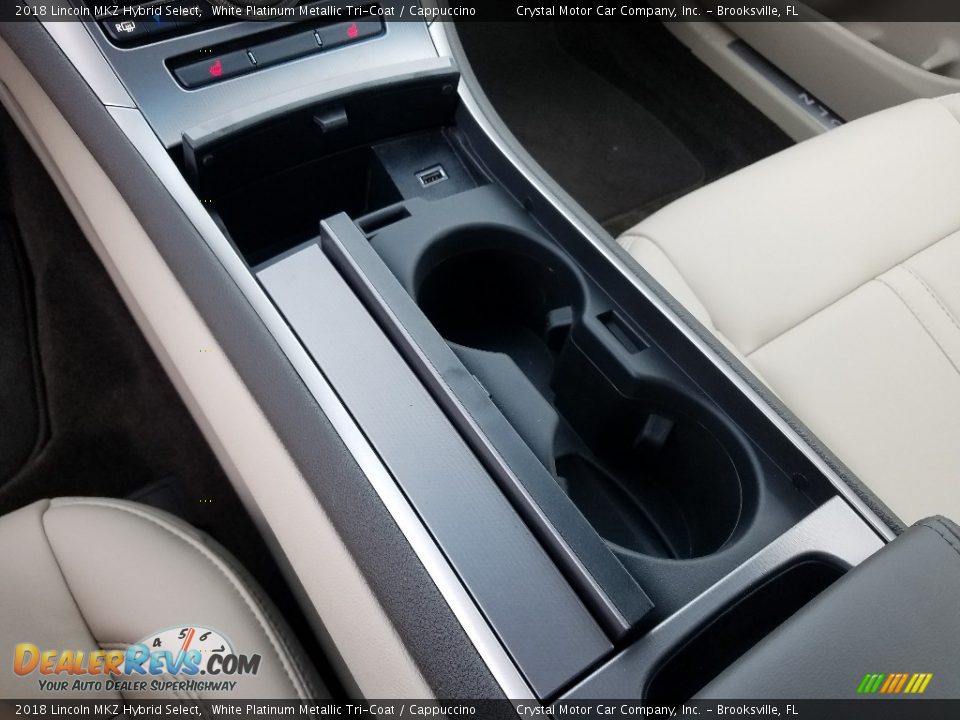 2018 Lincoln MKZ Hybrid Select White Platinum Metallic Tri-Coat / Cappuccino Photo #17