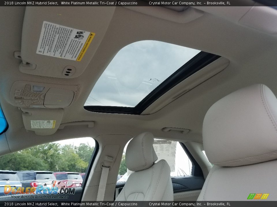 2018 Lincoln MKZ Hybrid Select White Platinum Metallic Tri-Coat / Cappuccino Photo #19