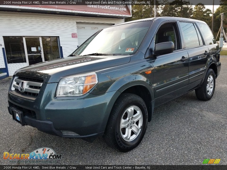 2006 Honda Pilot LX 4WD Steel Blue Metallic / Gray Photo #1