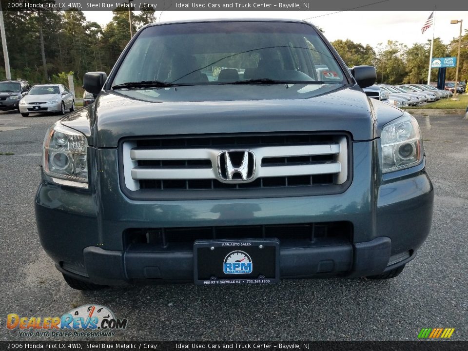 2006 Honda Pilot LX 4WD Steel Blue Metallic / Gray Photo #2