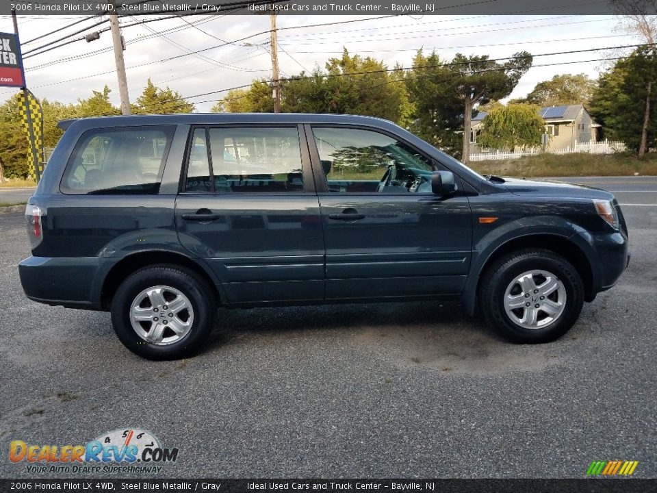 2006 Honda Pilot LX 4WD Steel Blue Metallic / Gray Photo #4