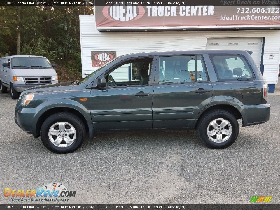 2006 Honda Pilot LX 4WD Steel Blue Metallic / Gray Photo #5