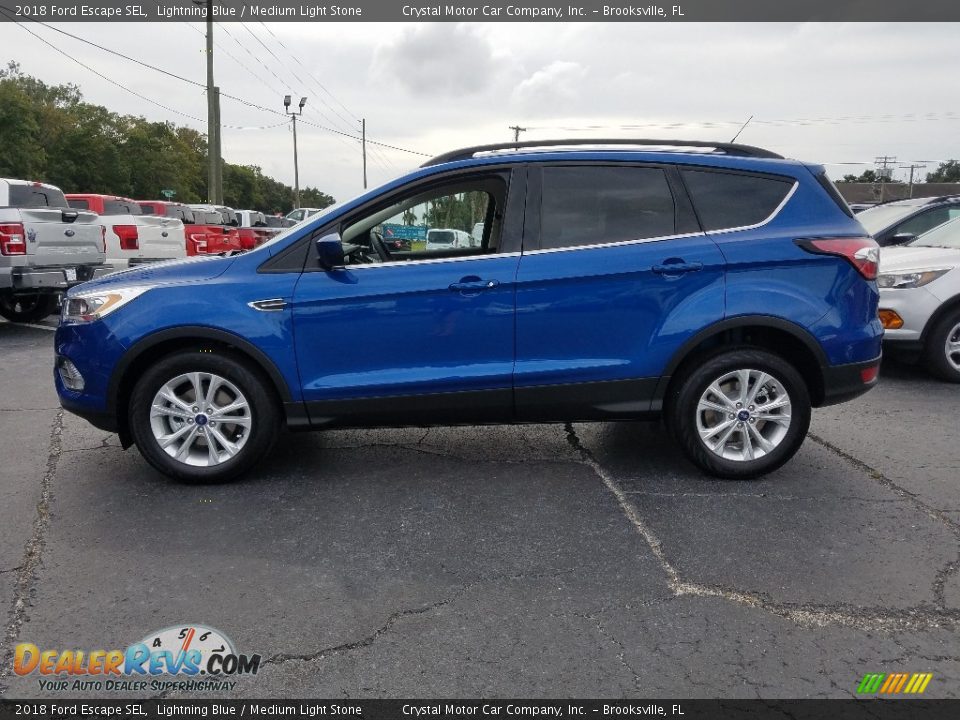 2018 Ford Escape SEL Lightning Blue / Medium Light Stone Photo #2