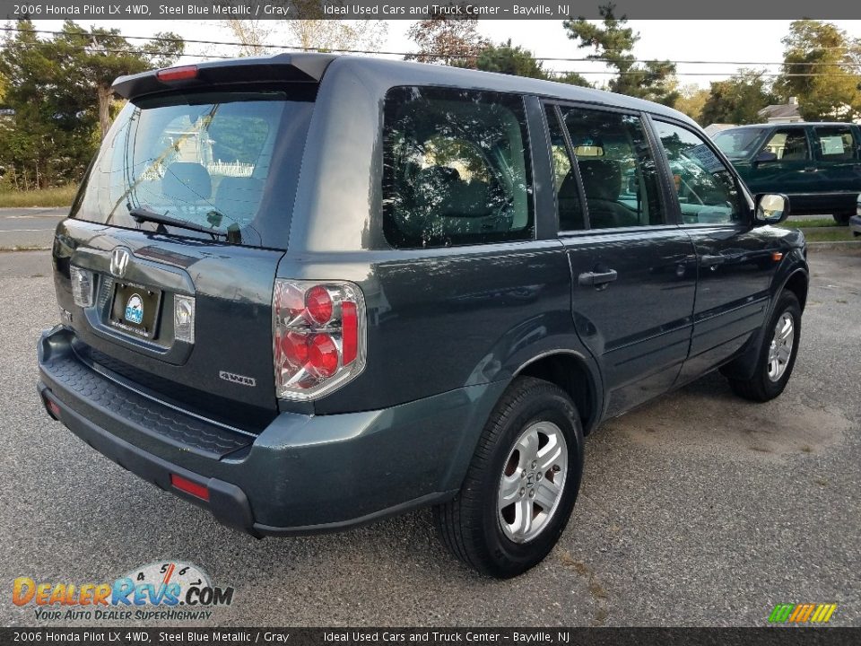 2006 Honda Pilot LX 4WD Steel Blue Metallic / Gray Photo #6