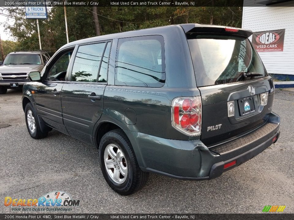 2006 Honda Pilot LX 4WD Steel Blue Metallic / Gray Photo #7