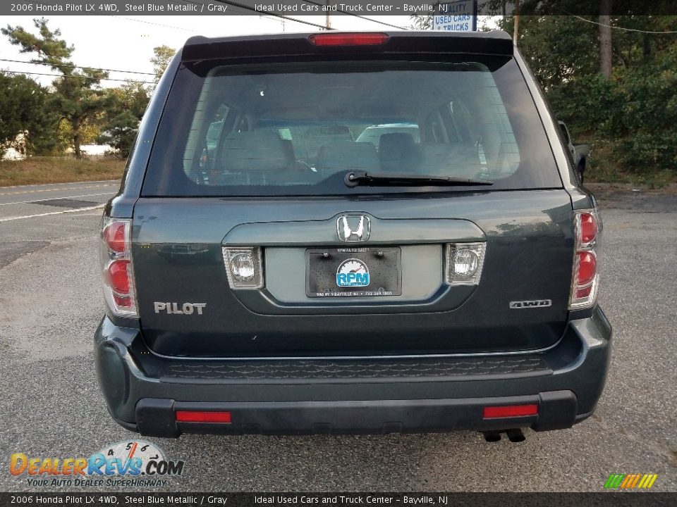 2006 Honda Pilot LX 4WD Steel Blue Metallic / Gray Photo #8