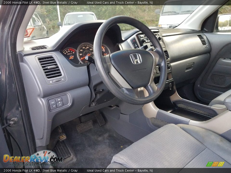 2006 Honda Pilot LX 4WD Steel Blue Metallic / Gray Photo #9