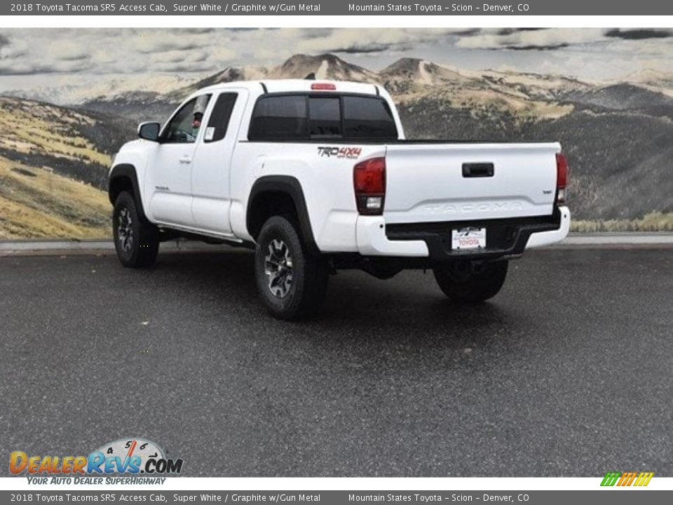 2018 Toyota Tacoma SR5 Access Cab Super White / Graphite w/Gun Metal Photo #3