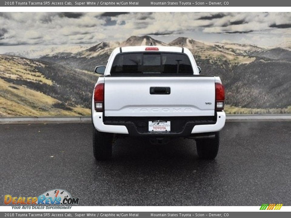 2018 Toyota Tacoma SR5 Access Cab Super White / Graphite w/Gun Metal Photo #4
