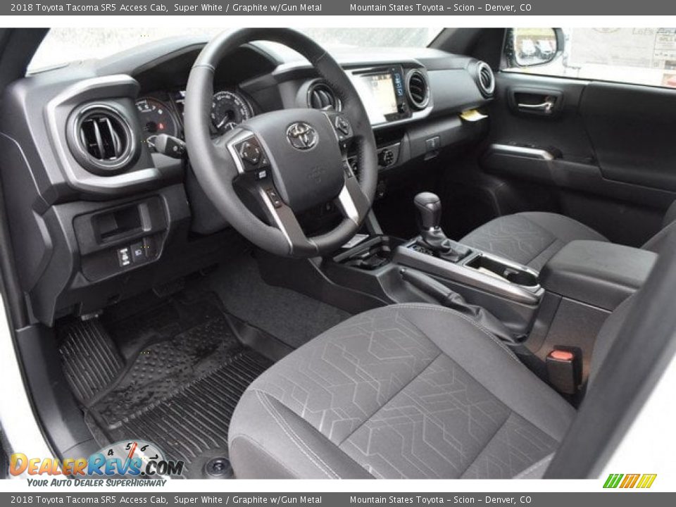 2018 Toyota Tacoma SR5 Access Cab Super White / Graphite w/Gun Metal Photo #5