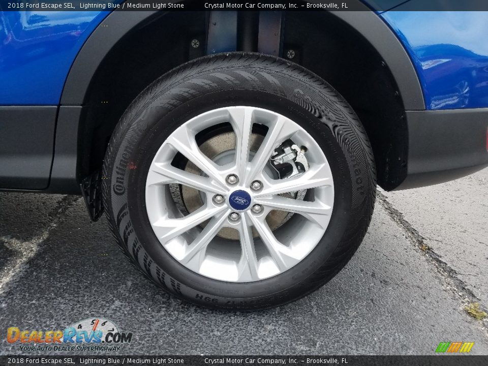 2018 Ford Escape SEL Lightning Blue / Medium Light Stone Photo #19