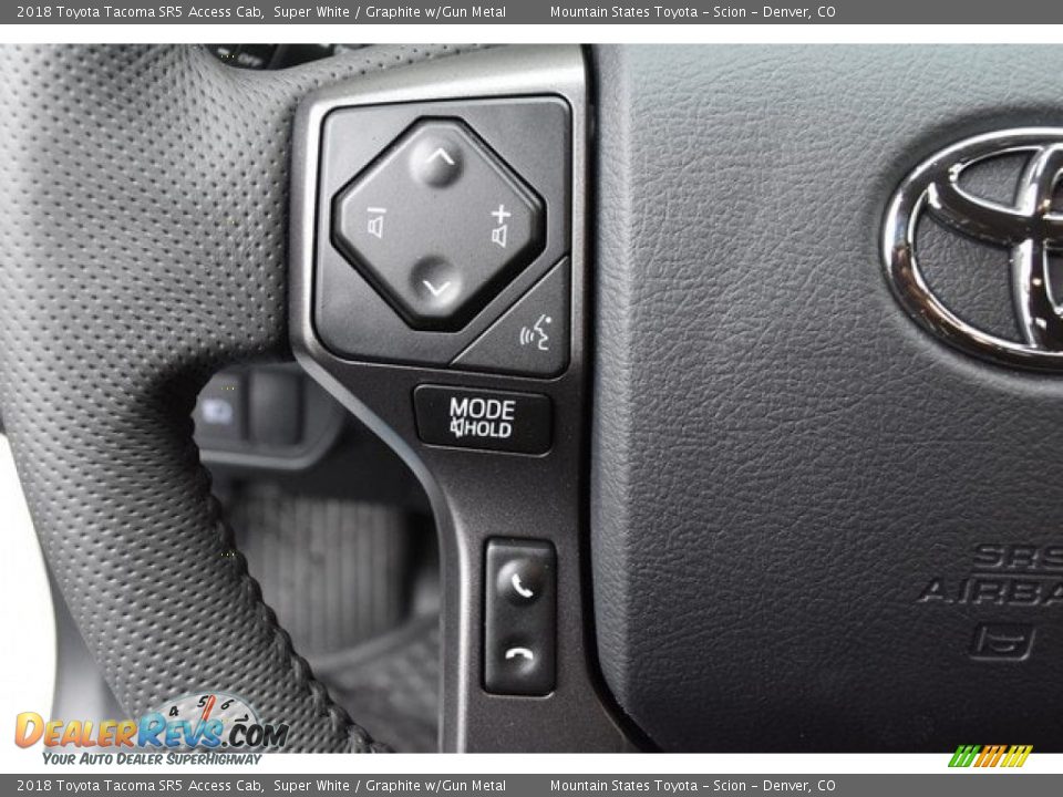 2018 Toyota Tacoma SR5 Access Cab Super White / Graphite w/Gun Metal Photo #26