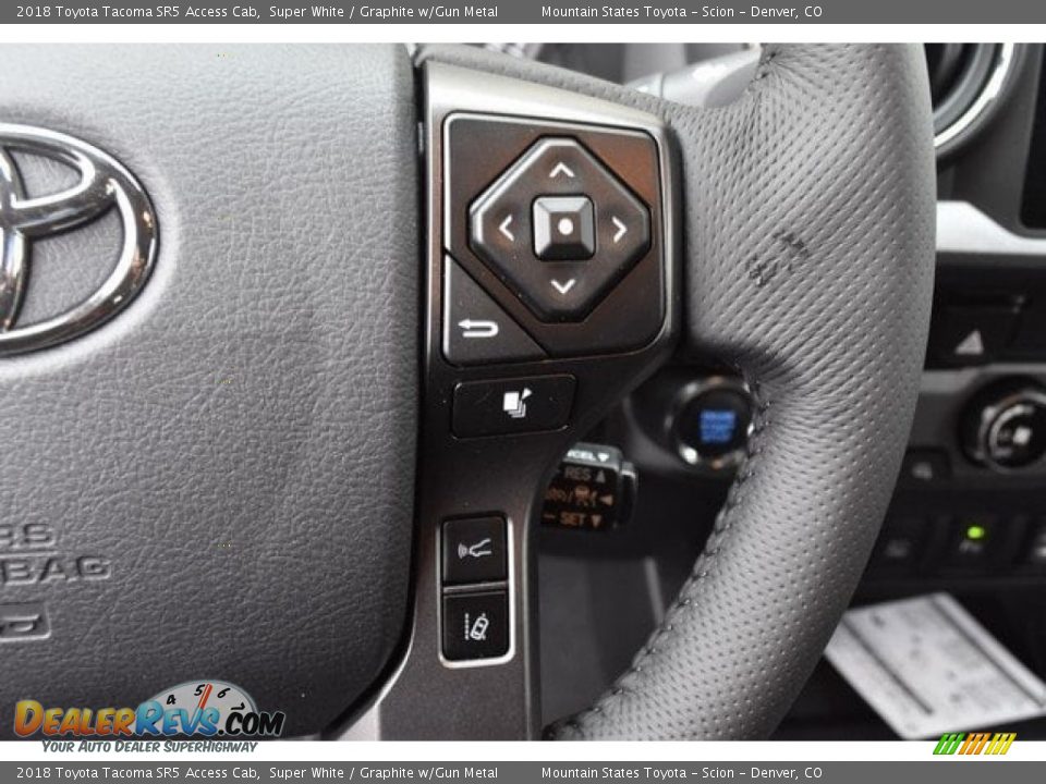 2018 Toyota Tacoma SR5 Access Cab Super White / Graphite w/Gun Metal Photo #27