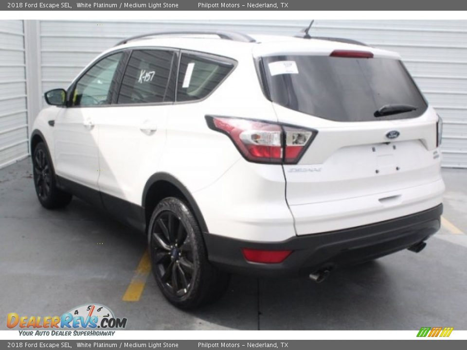 2018 Ford Escape SEL White Platinum / Medium Light Stone Photo #7