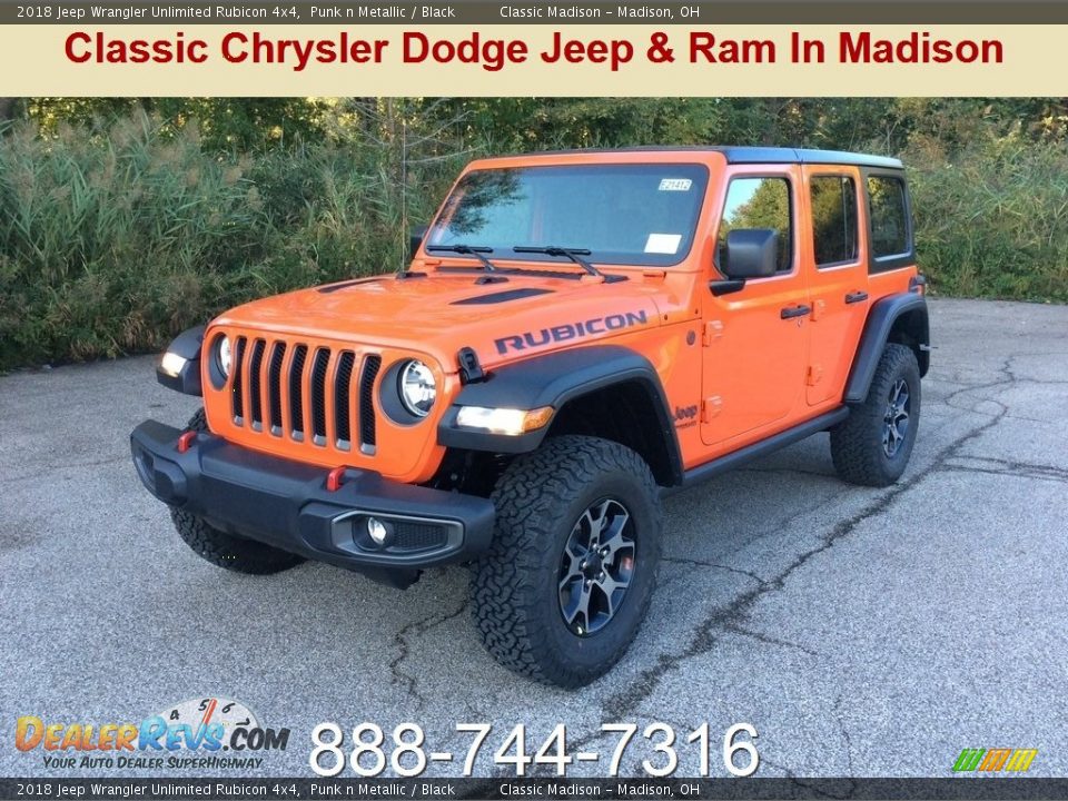 2018 Jeep Wrangler Unlimited Rubicon 4x4 Punk n Metallic / Black Photo #1