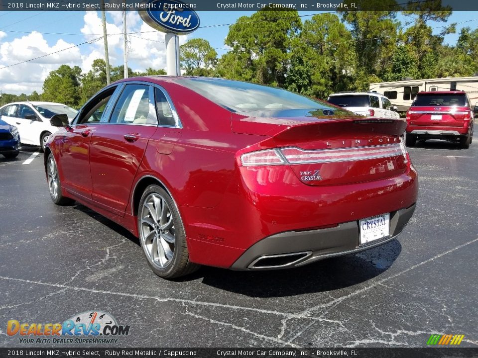 2018 Lincoln MKZ Hybrid Select Ruby Red Metallic / Cappuccino Photo #3