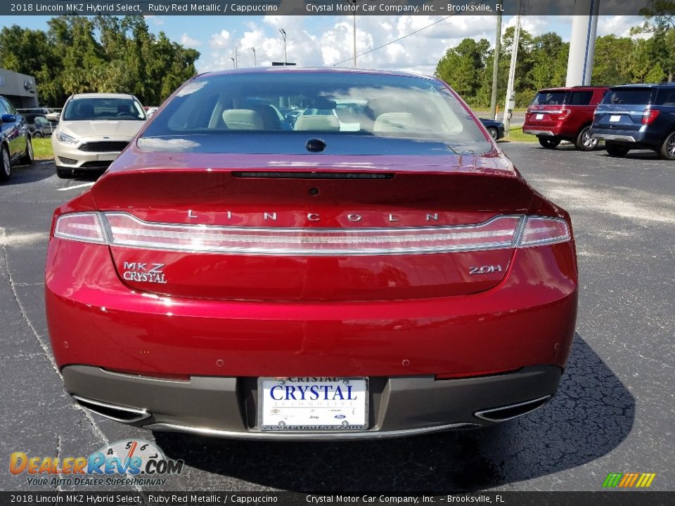 2018 Lincoln MKZ Hybrid Select Ruby Red Metallic / Cappuccino Photo #4