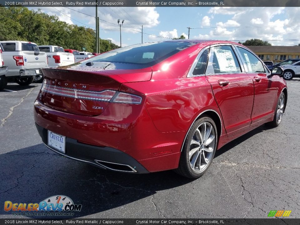 2018 Lincoln MKZ Hybrid Select Ruby Red Metallic / Cappuccino Photo #5