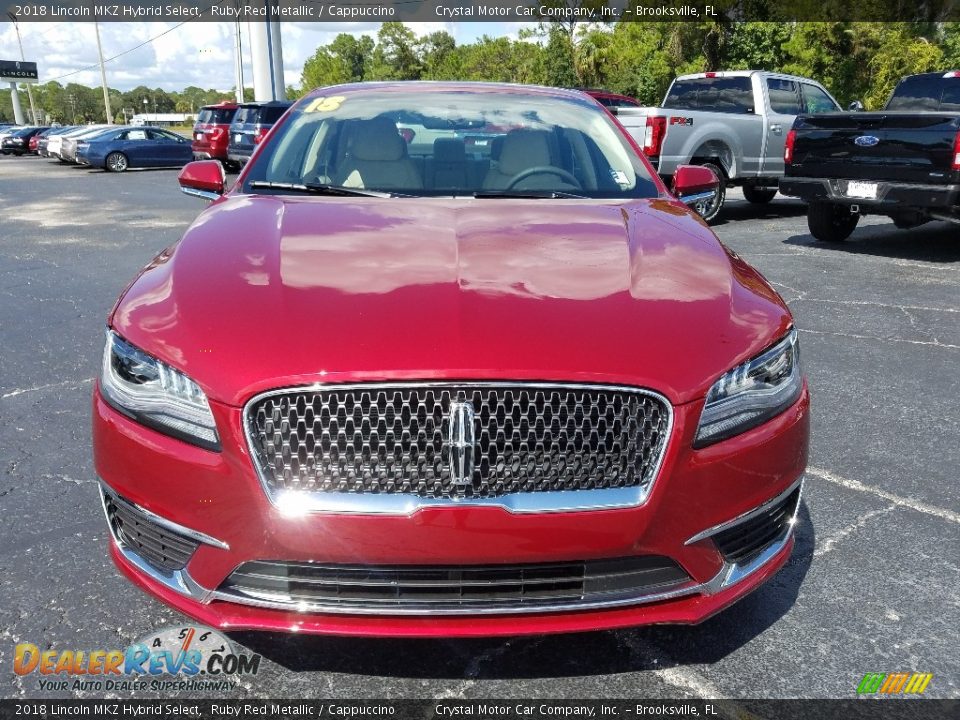 2018 Lincoln MKZ Hybrid Select Ruby Red Metallic / Cappuccino Photo #8