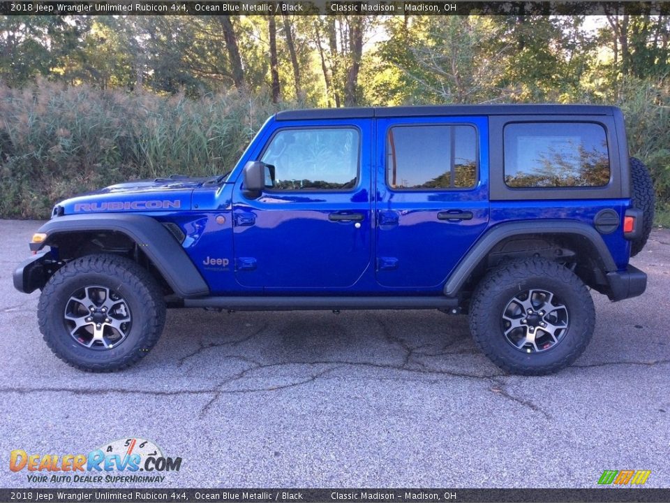 Ocean Blue Metallic 2018 Jeep Wrangler Unlimited Rubicon 4x4 Photo #3