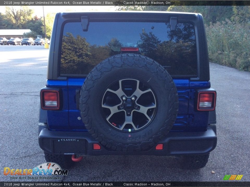 2018 Jeep Wrangler Unlimited Rubicon 4x4 Ocean Blue Metallic / Black Photo #5