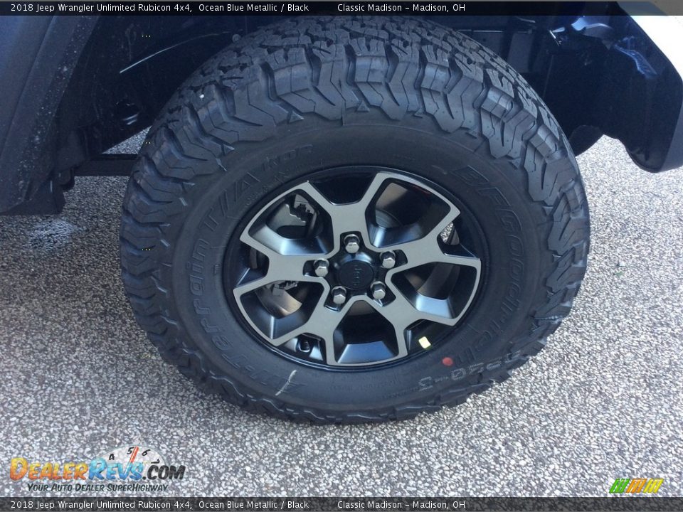 2018 Jeep Wrangler Unlimited Rubicon 4x4 Ocean Blue Metallic / Black Photo #7