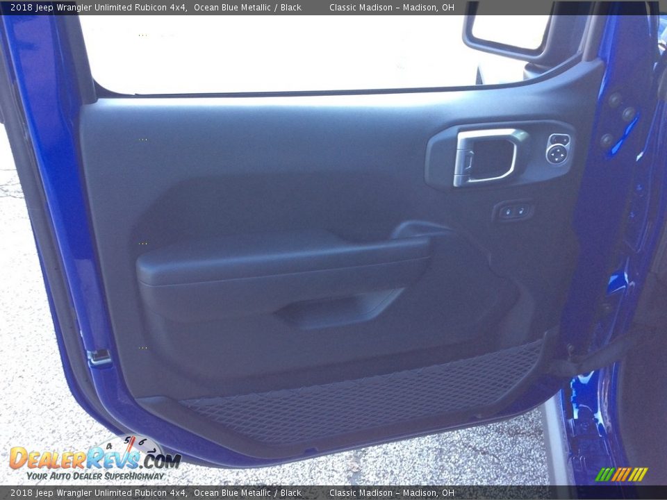 2018 Jeep Wrangler Unlimited Rubicon 4x4 Ocean Blue Metallic / Black Photo #8